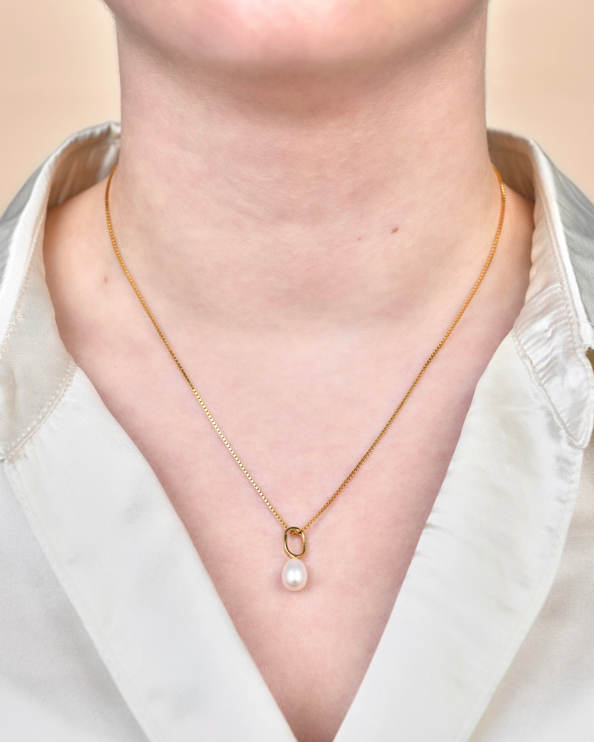 Halskjede dame gull choker perle perlesmykker gullsmykke gullsmykker sølv