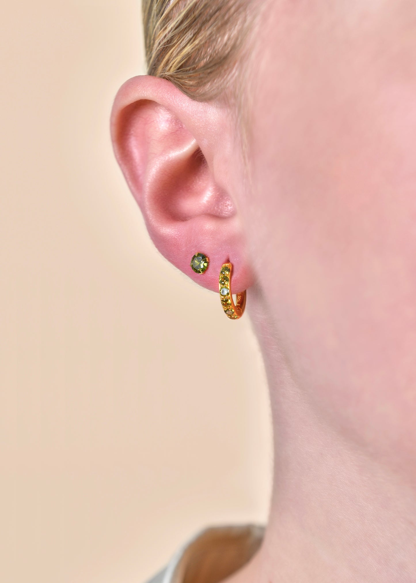 Øredobber øreringer dame gull maanesten barn sølv Bjørklund charms hoops