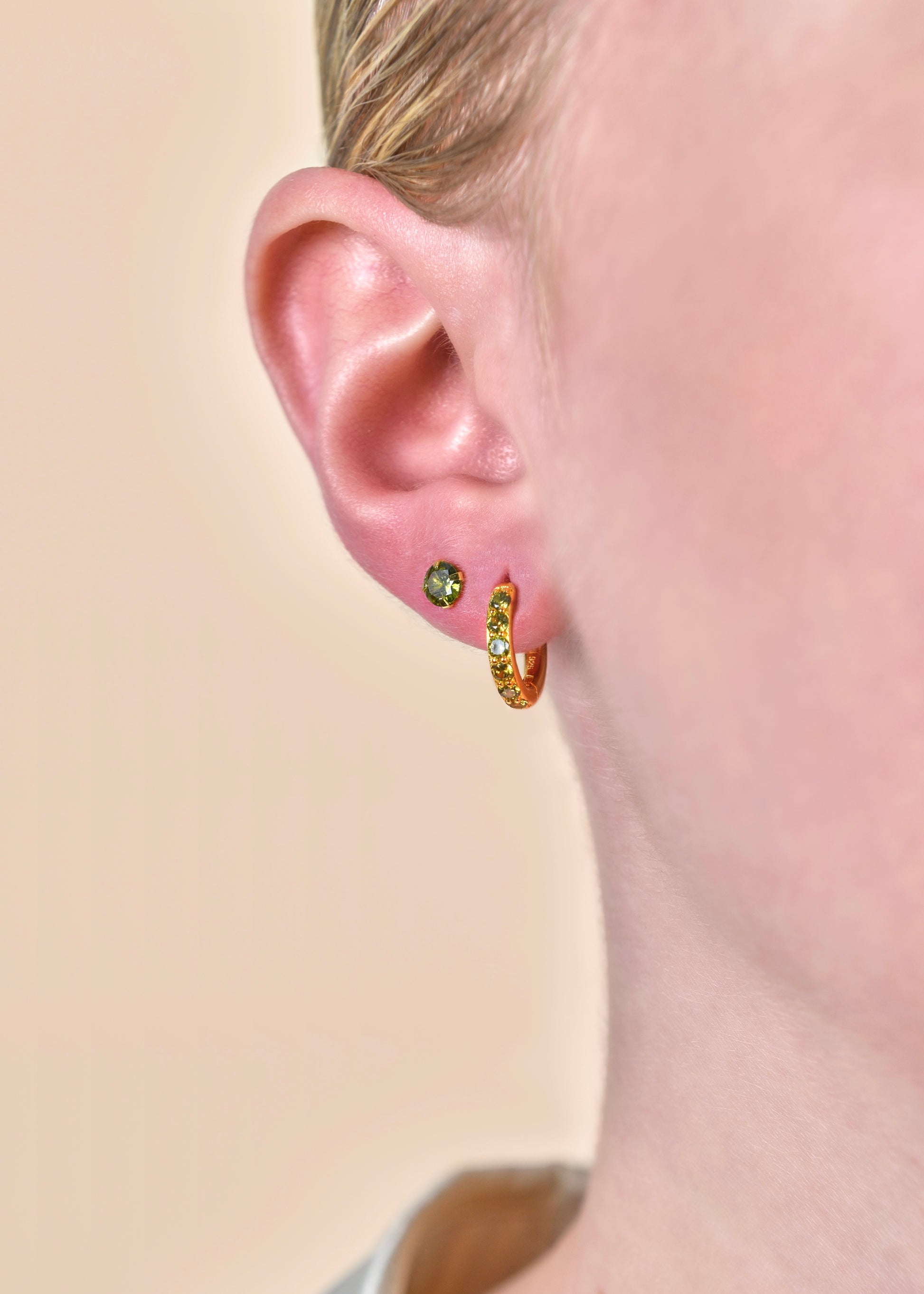 Øredobber øreringer dame gull maanesten barn sølv Bjørklund charms hoops