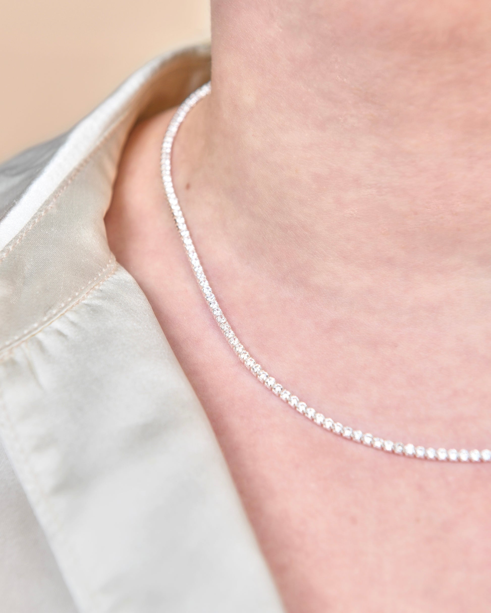 Halskjede dame gull choker perle perlesmykker gullsmykke gullsmykker sølv