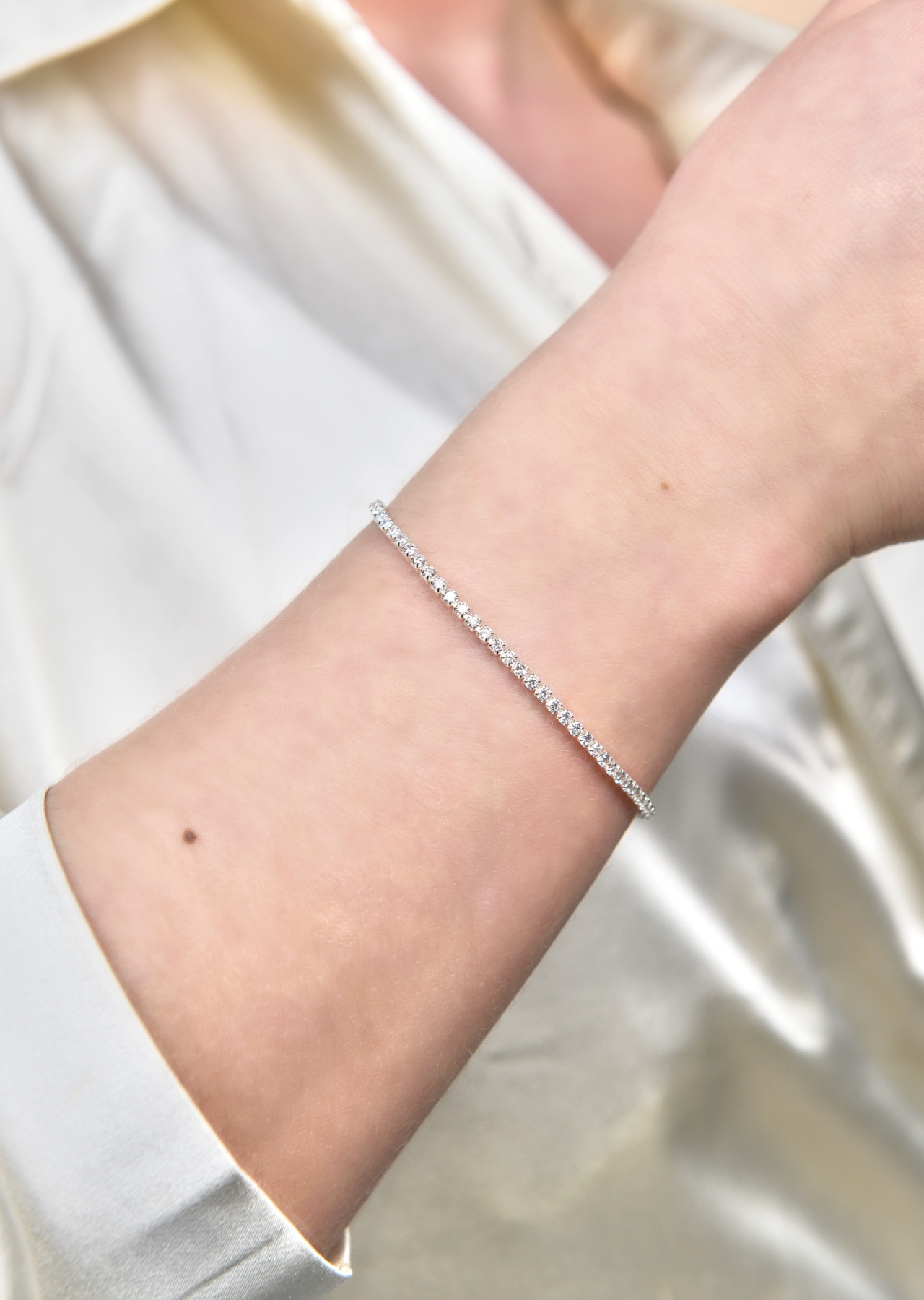 Armbånd dame perle perlearmbånd gull charms sølv